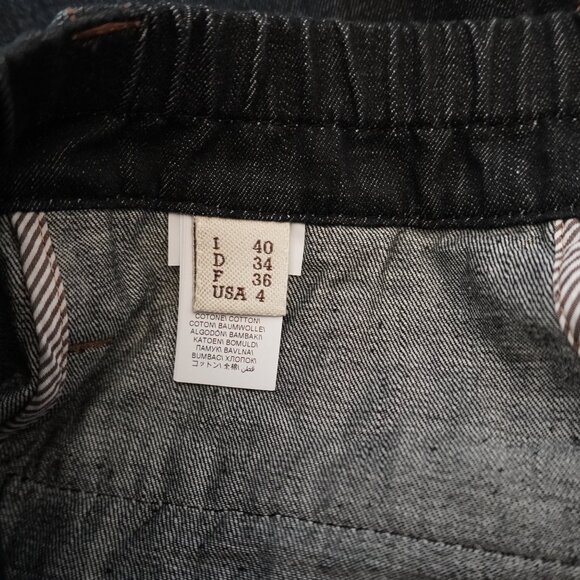 Brunello Cucinelli Jeans Monili Tab Tapered Leg Blue Denim 100% Cotton Size 4 - Picture 10 of 10